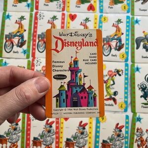 Vintage 1964 Walt Disney Disneyland Card Game AS IS see photos